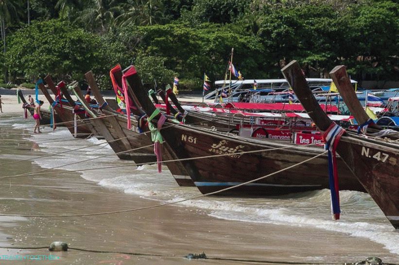 Typical long-tailed boats