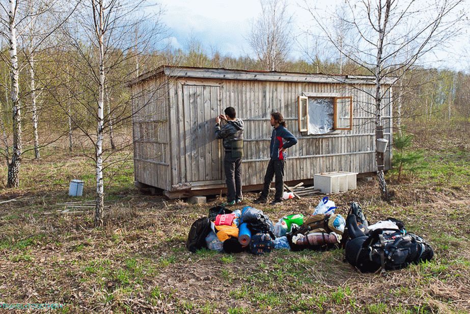 We settled in the change house in the spring