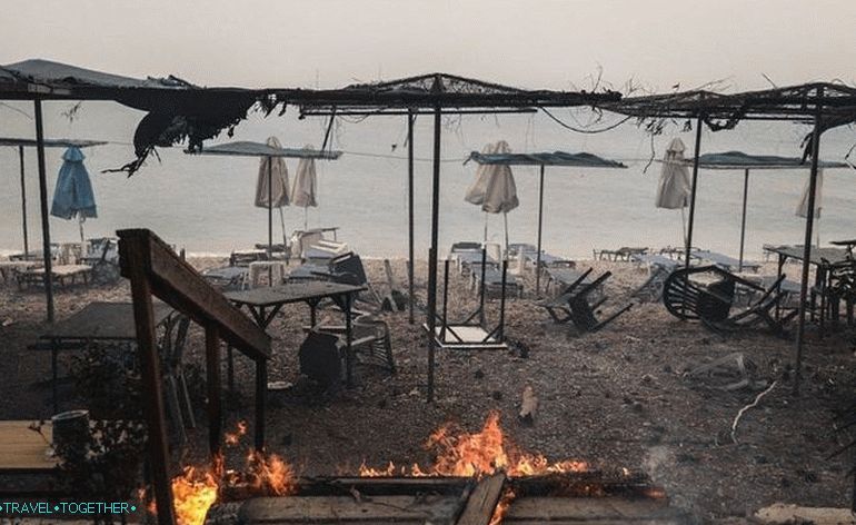 Fires in Greece on Crete