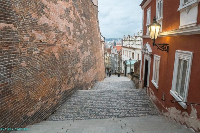New castle stairs in Prague