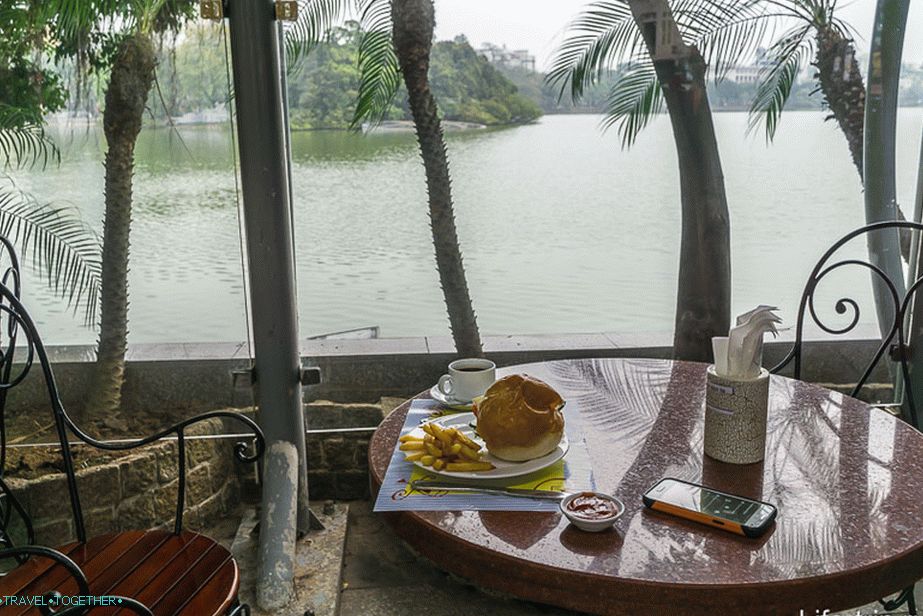 A civilian cafe near the Lake of the Returned Sword