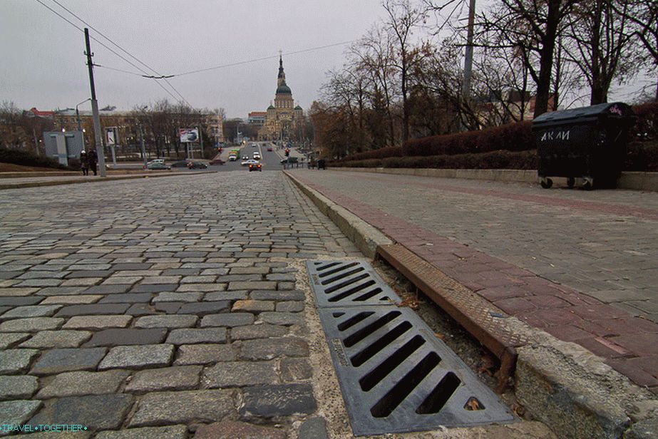 Stone pavement in the city center