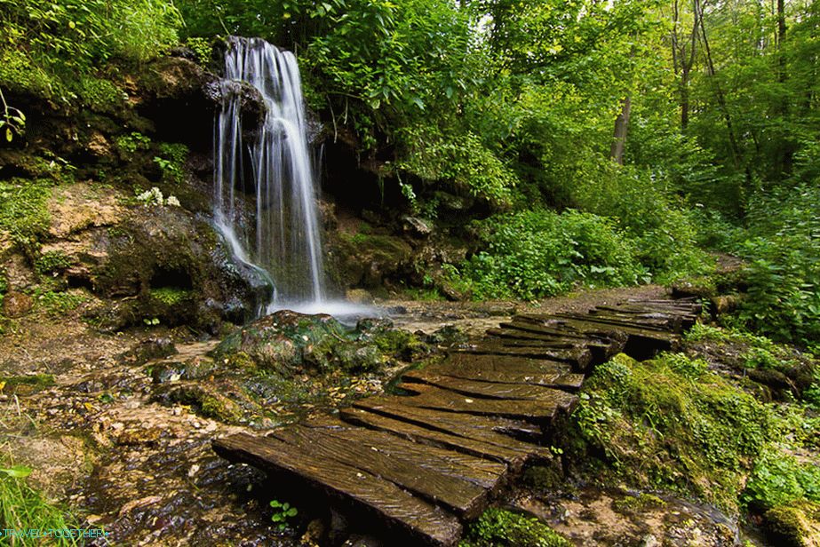 Waterfall at the end of the path