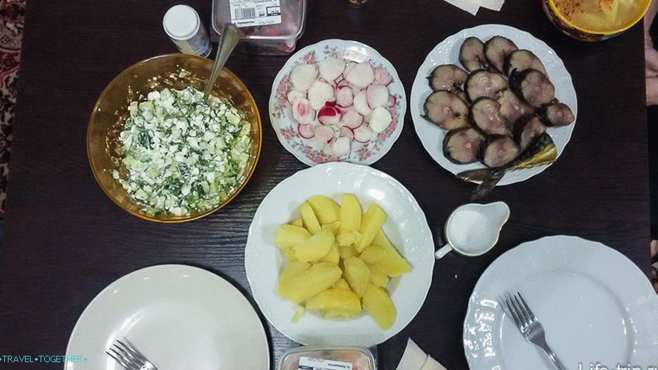Home-made and budget dinner in Krasnaya Polyana