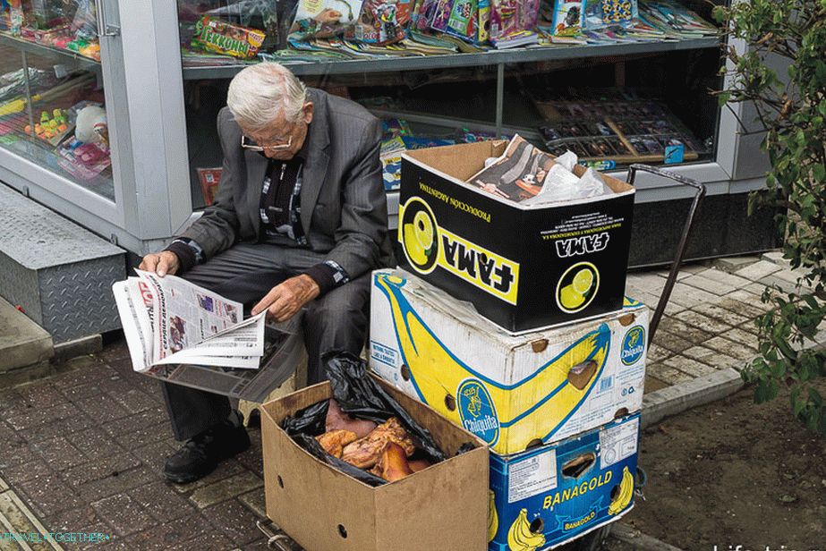 Something meat sells in the center of Sochi