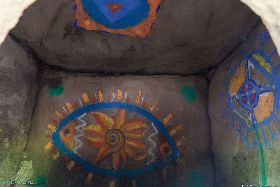 Modern painting inside the dolmen