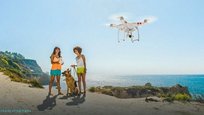 Traveling with a quadcopter