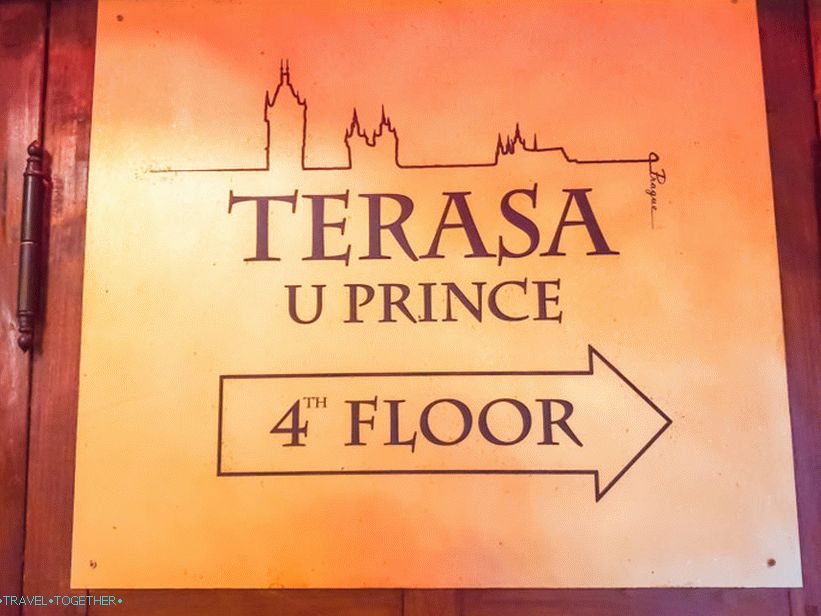 Restaurant Terasa U Prince in Prague - roof terrace of the hotel