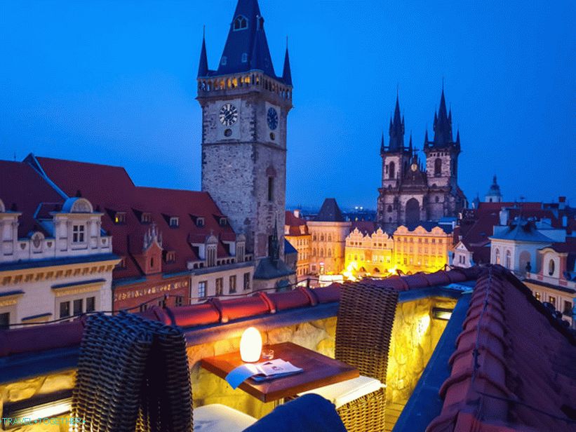 Restaurant Terasa U Prince in Prague - roof terrace of the hotel