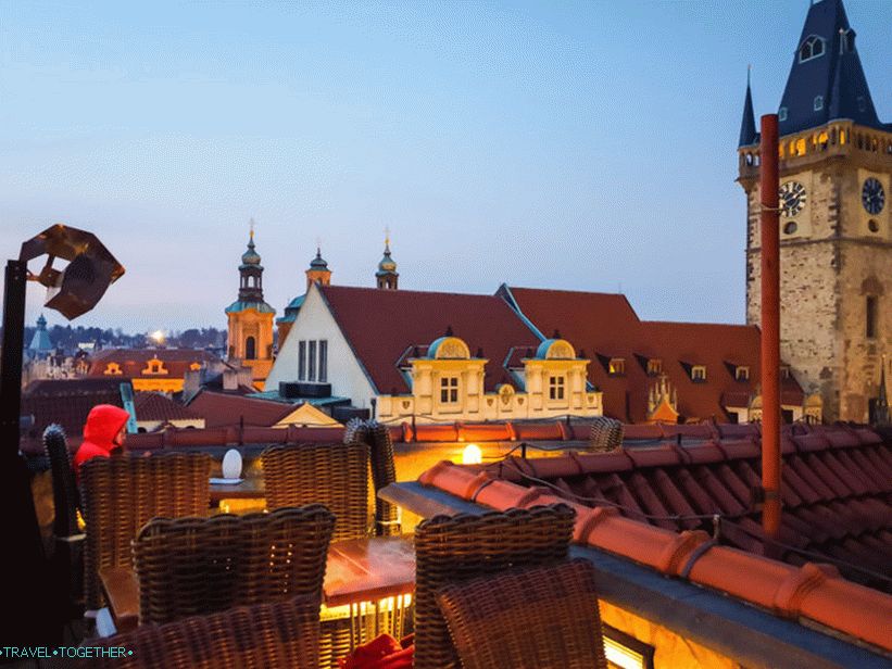 Restaurant Terasa U Prince in Prague - roof terrace of the hotel