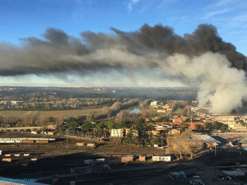 A fire at a recycling plant in Salario