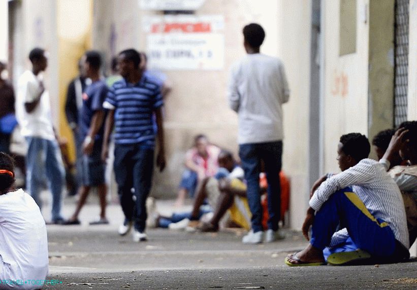Migrants on the streets of Rome