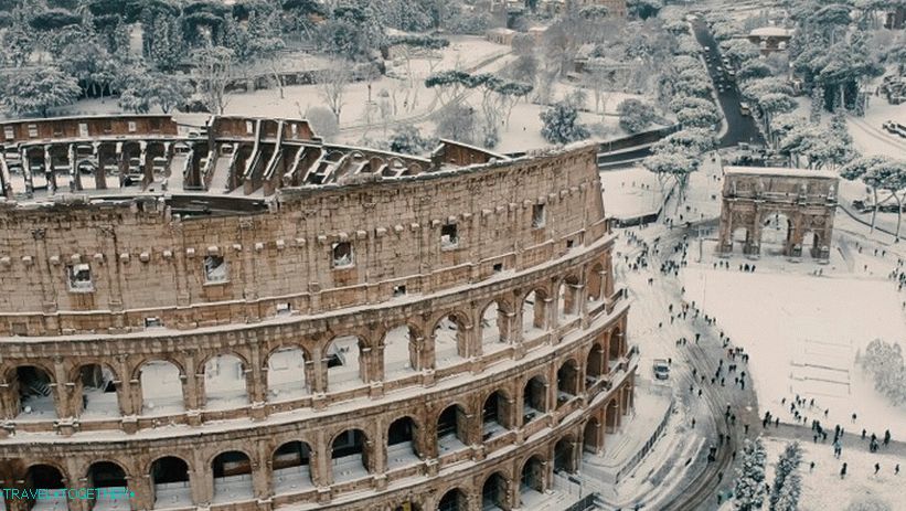 Rome in the snow