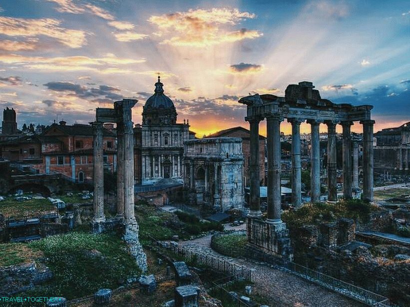 Forum at sunset