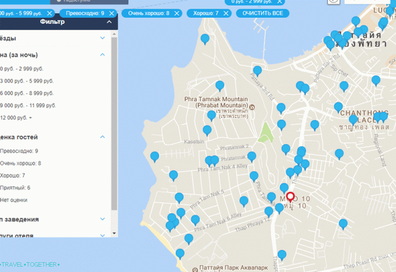 RoomGuru Hotel Map