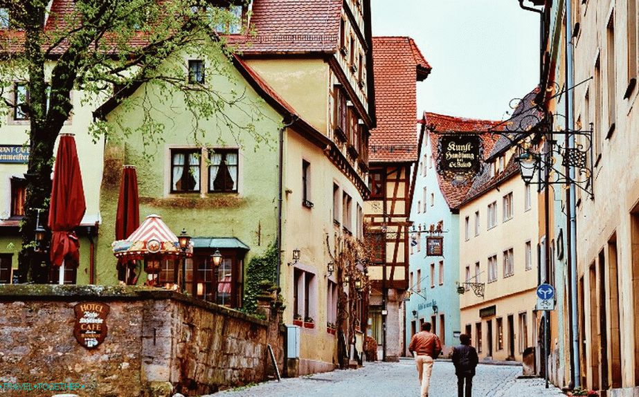 On the streets of old Rothenburg