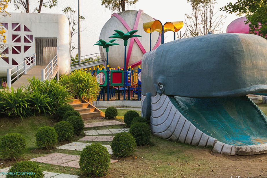 There is a place to climb, both for children and adults