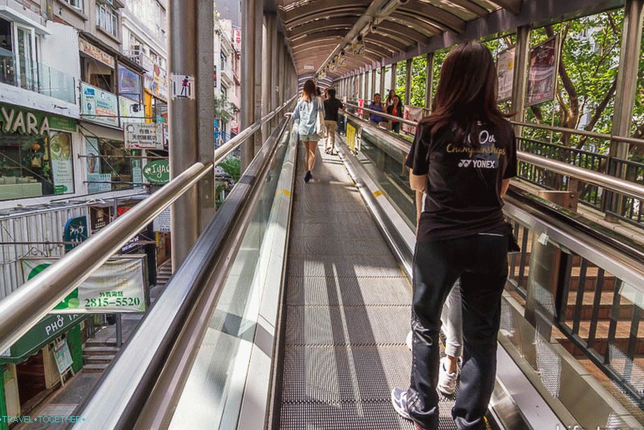 Street escalator without steps