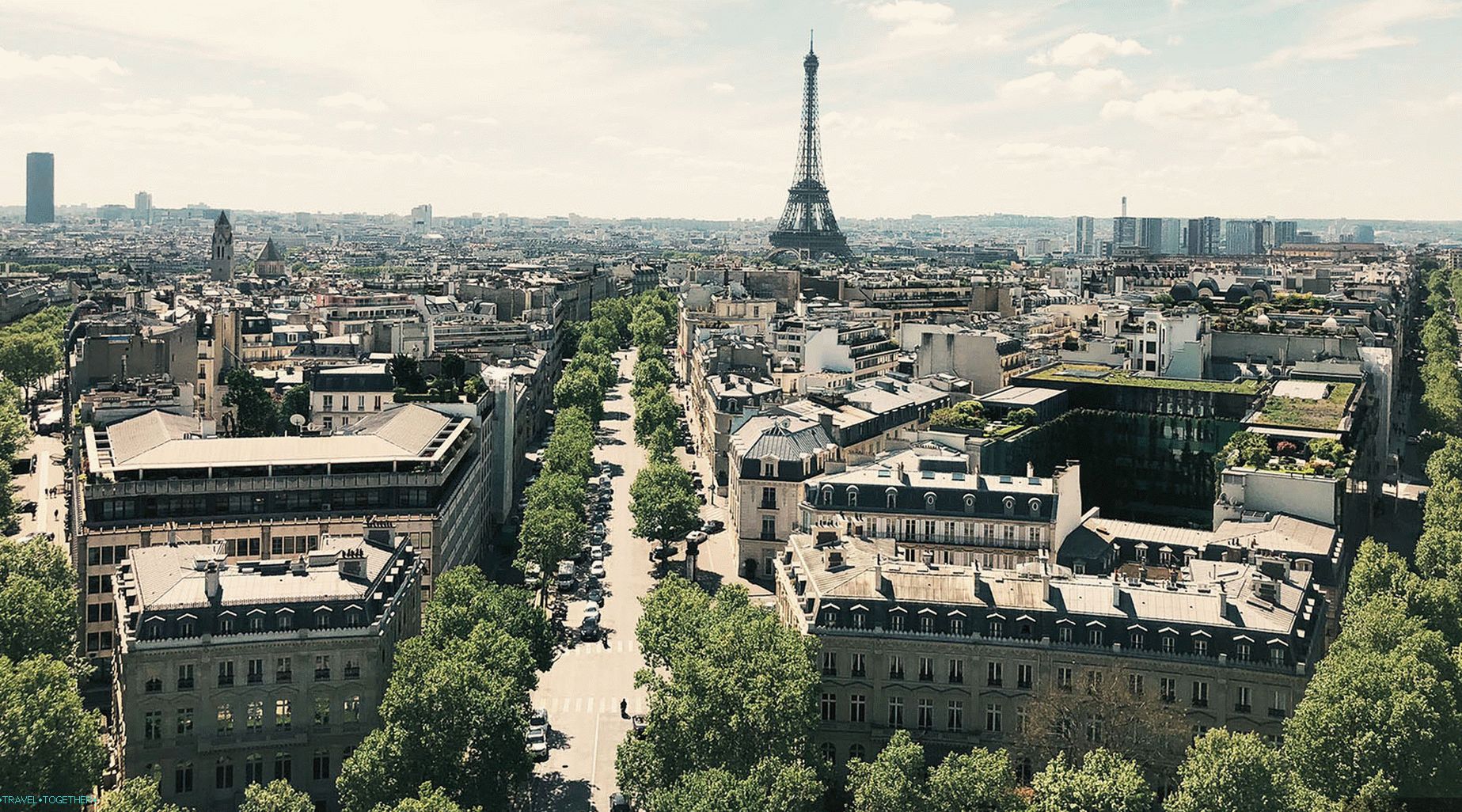 Photos of Paris from the Arc de Triomphe