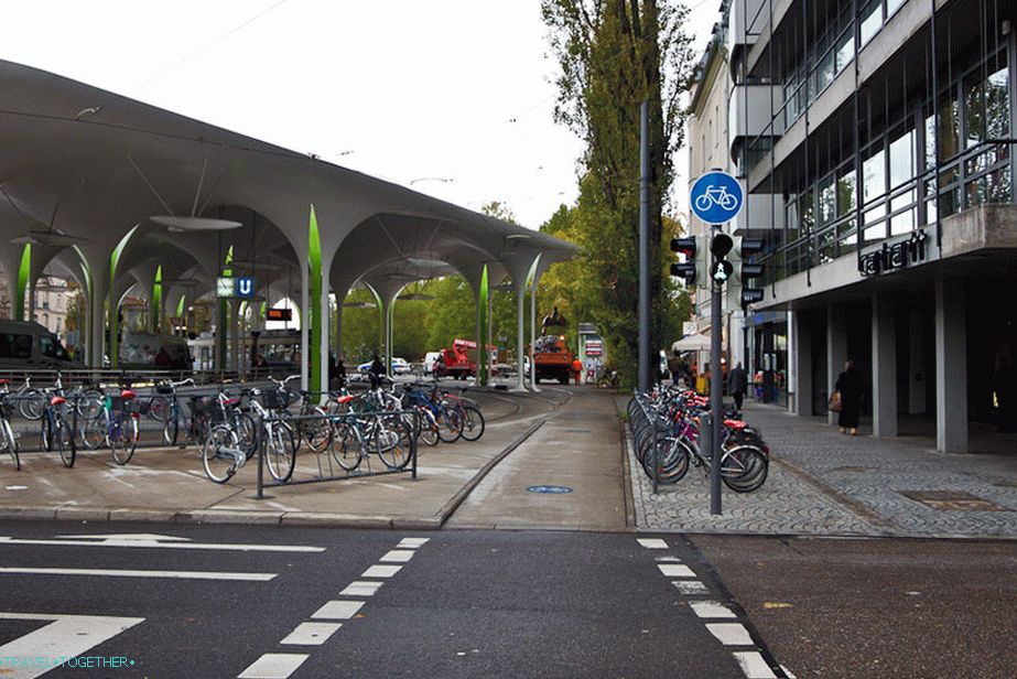 Cycle paths in Munich.