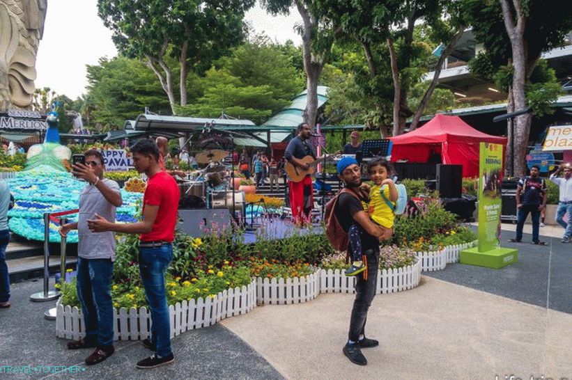 The symbol of Singapore and the observation deck - a lion with a fish tail