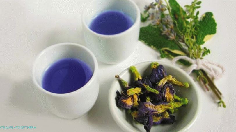 Blue tea from Thailand
