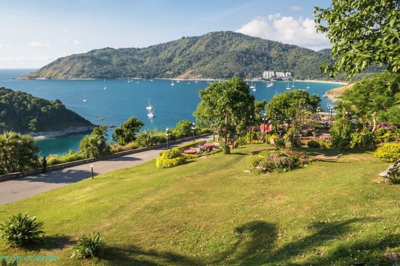 Ao Sein and Nai Harn's beaches can be seen in the distance