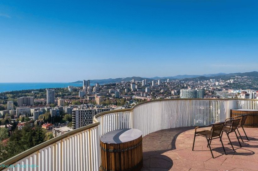 Observation deck in Sochi on the Rosa Vetrov tower