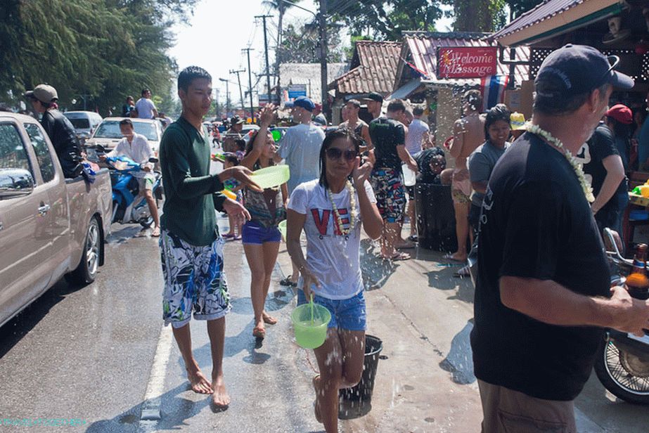 Wet streets, wet people, wet New Year