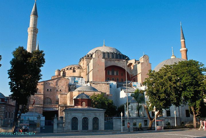 Hagia Sophia (St. Sophia Cathedral) in Istanbul.