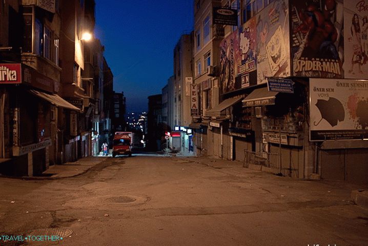 The center of Istanbul in the evening.