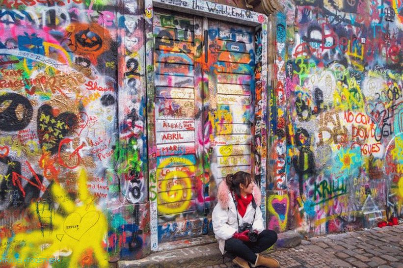 Lennon Wall in Prague - thirty meters of street art