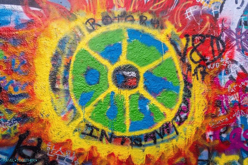 Lennon Wall in Prague - thirty meters of street art