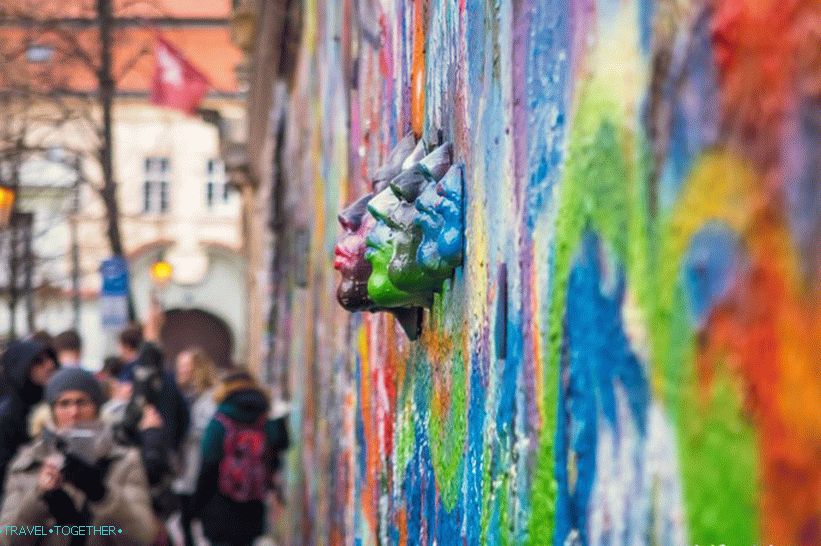 Lennon Wall in Prague - thirty meters of street art