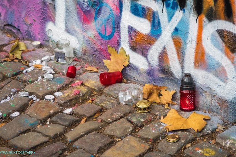 Lennon Wall in Prague - thirty meters of street art