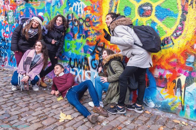 Lennon Wall in Prague - thirty meters of street art