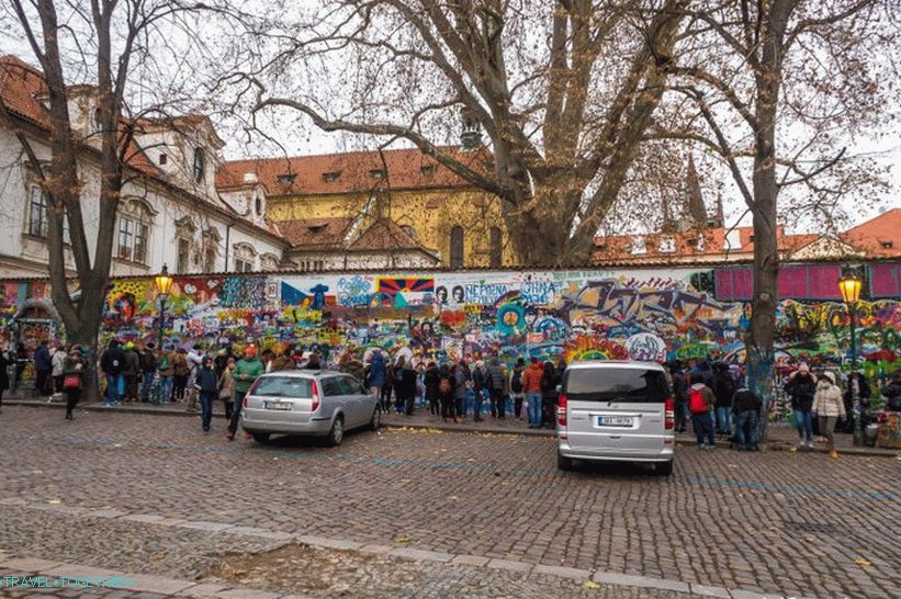 Lennon Wall in Prague - thirty meters of street art