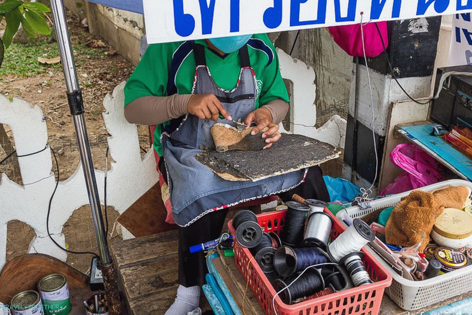 Shoe shop in the open air