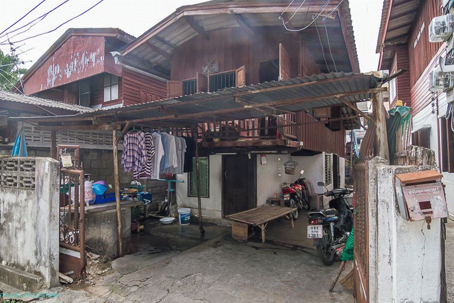 In the old town, these are the old wooden houses