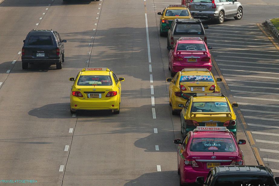 Multicolored Taxi in Bangkok