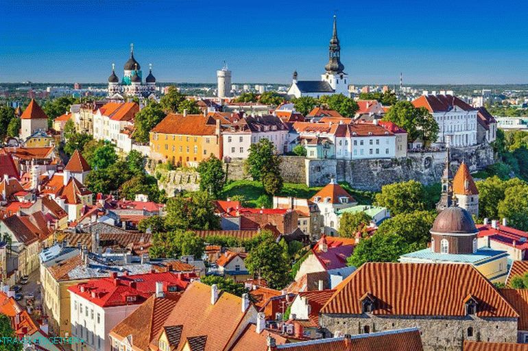 View of the historical center of Tallinn and the upper city