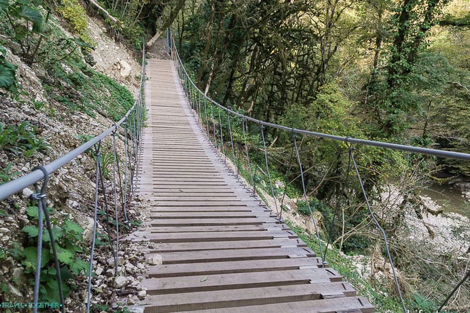 There is even a suspension bridge