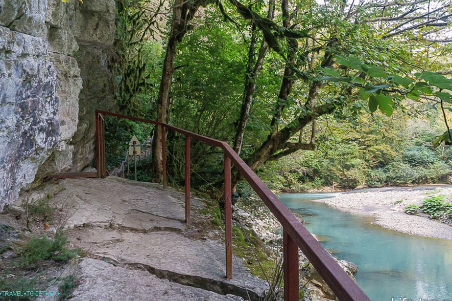 Part of the route runs along the river