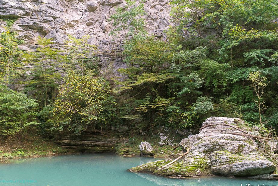 As if someone poured paint into the river