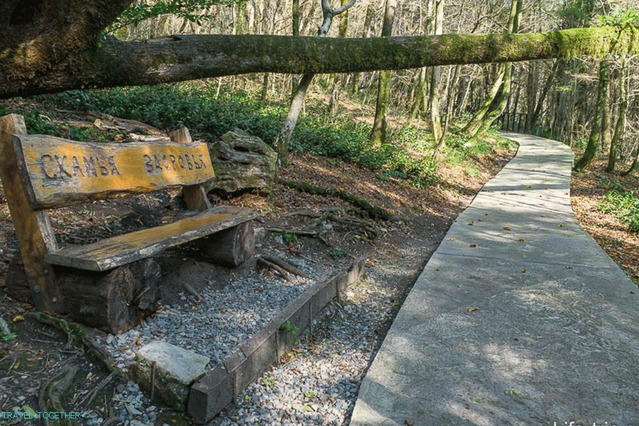 All over there are benches for rest