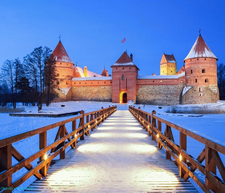 Trakai castle in winter