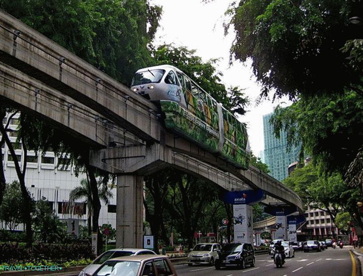 Monorail metro in Kuala Lumpur