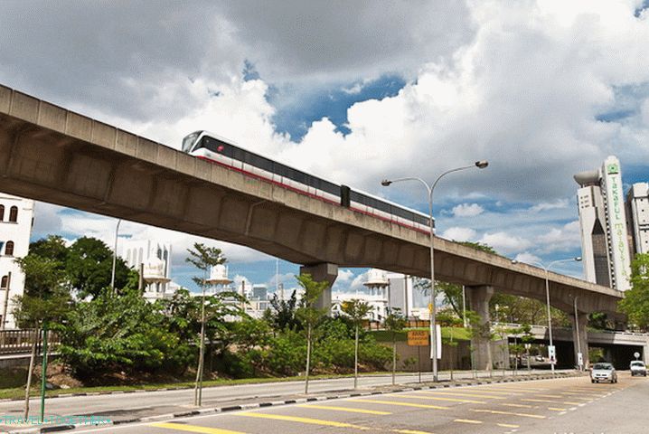 LRT train, light metro in Kuala Lumpur