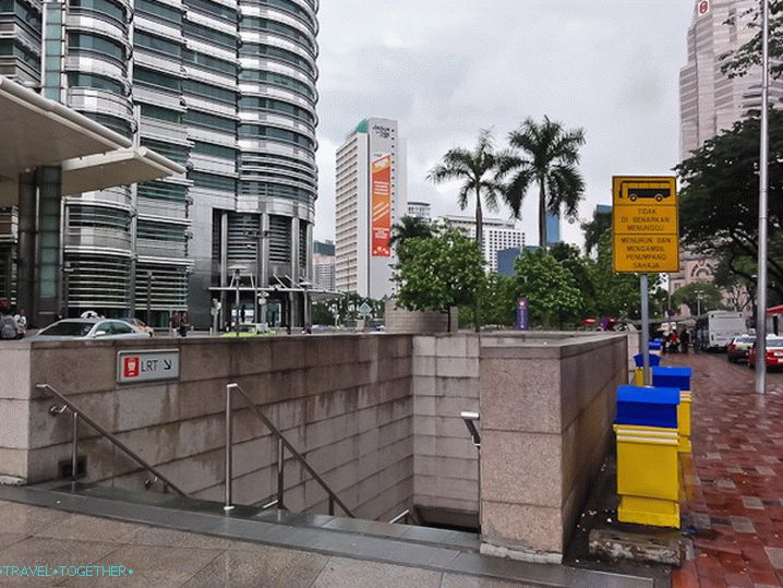 Entrance to the subway LRT Kuala Lumpur