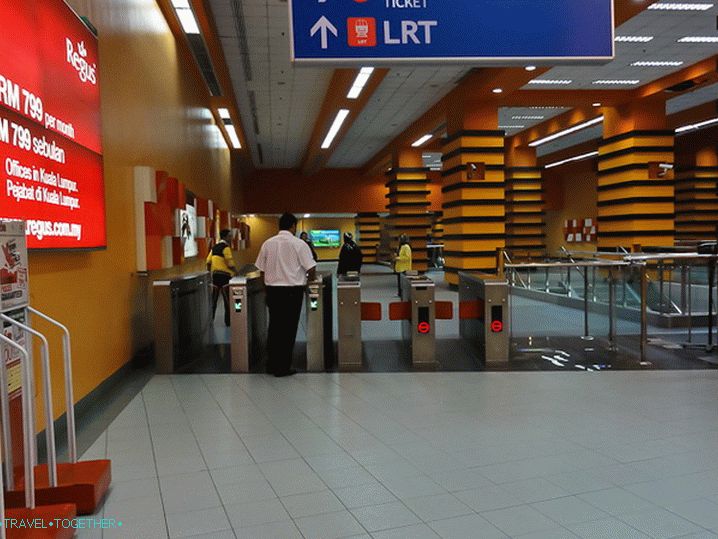 LRT metro turnstiles in Kuala Lumpur
